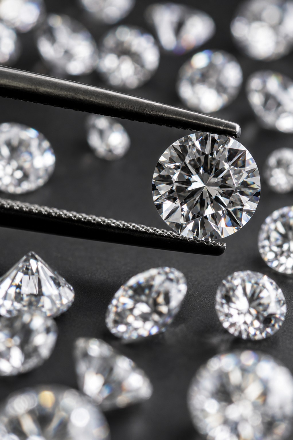 Diamante em close para avaliação